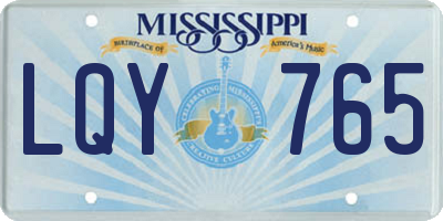 MS license plate LQY765