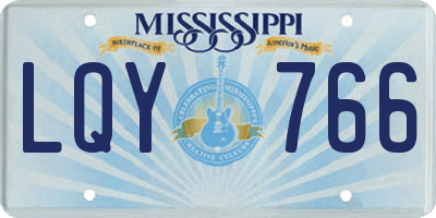 MS license plate LQY766