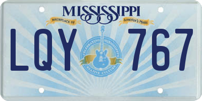 MS license plate LQY767