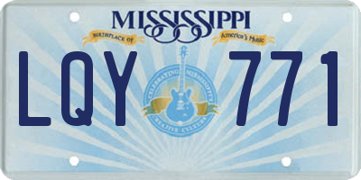 MS license plate LQY771