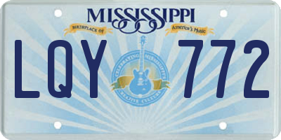 MS license plate LQY772
