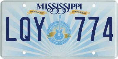 MS license plate LQY774