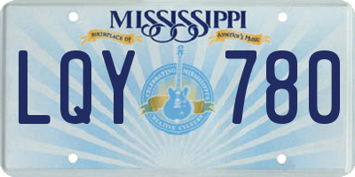 MS license plate LQY780