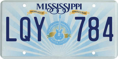 MS license plate LQY784