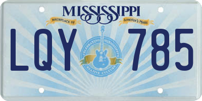 MS license plate LQY785