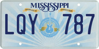 MS license plate LQY787