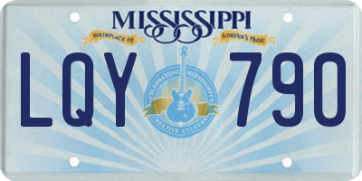 MS license plate LQY790