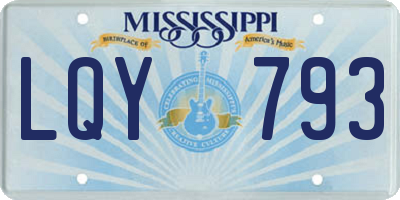 MS license plate LQY793