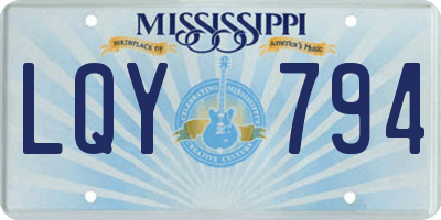 MS license plate LQY794