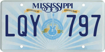 MS license plate LQY797