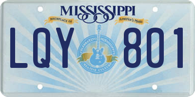 MS license plate LQY801