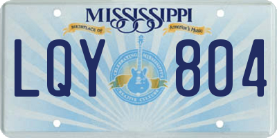 MS license plate LQY804
