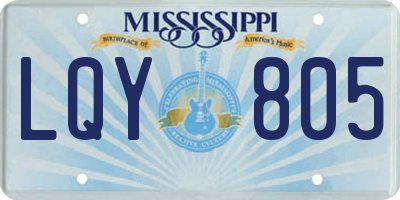 MS license plate LQY805