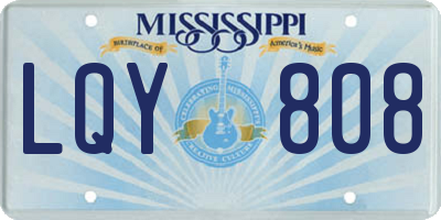 MS license plate LQY808