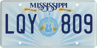 MS license plate LQY809