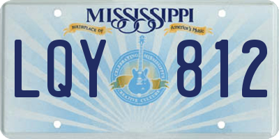 MS license plate LQY812