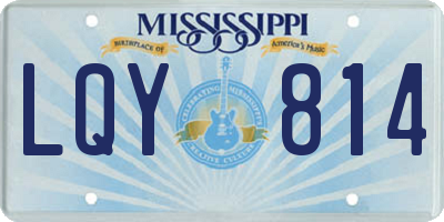 MS license plate LQY814