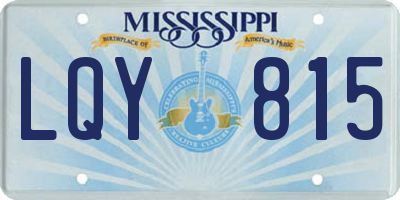 MS license plate LQY815