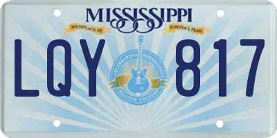 MS license plate LQY817