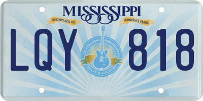 MS license plate LQY818