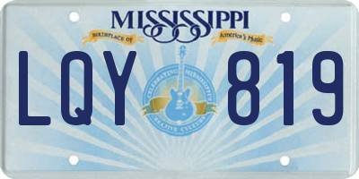 MS license plate LQY819
