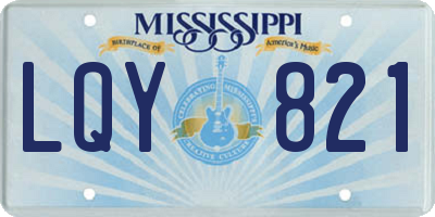 MS license plate LQY821