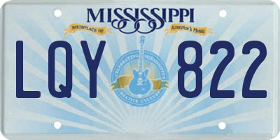 MS license plate LQY822
