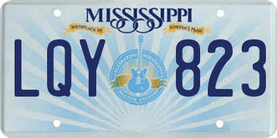 MS license plate LQY823