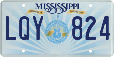 MS license plate LQY824