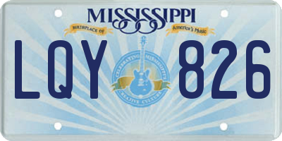 MS license plate LQY826