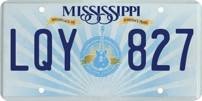 MS license plate LQY827
