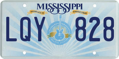 MS license plate LQY828