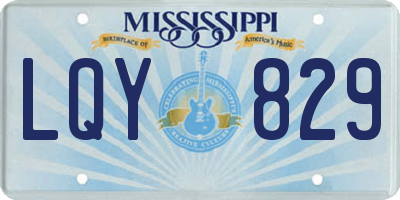 MS license plate LQY829