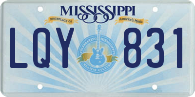 MS license plate LQY831