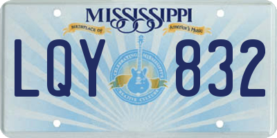 MS license plate LQY832