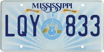 MS license plate LQY833