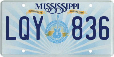 MS license plate LQY836