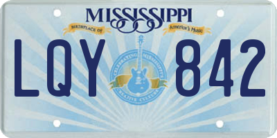 MS license plate LQY842