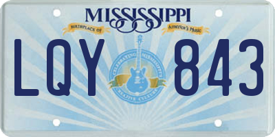 MS license plate LQY843