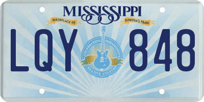 MS license plate LQY848