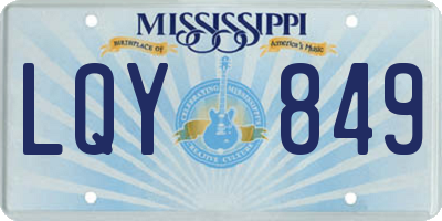 MS license plate LQY849