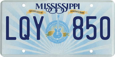 MS license plate LQY850