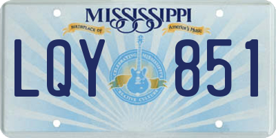 MS license plate LQY851