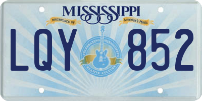 MS license plate LQY852