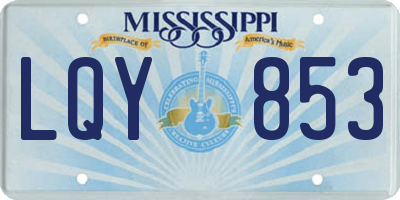 MS license plate LQY853