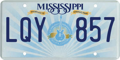 MS license plate LQY857