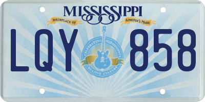 MS license plate LQY858