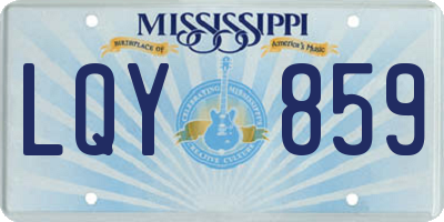 MS license plate LQY859