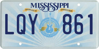 MS license plate LQY861