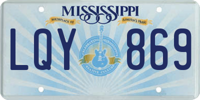 MS license plate LQY869